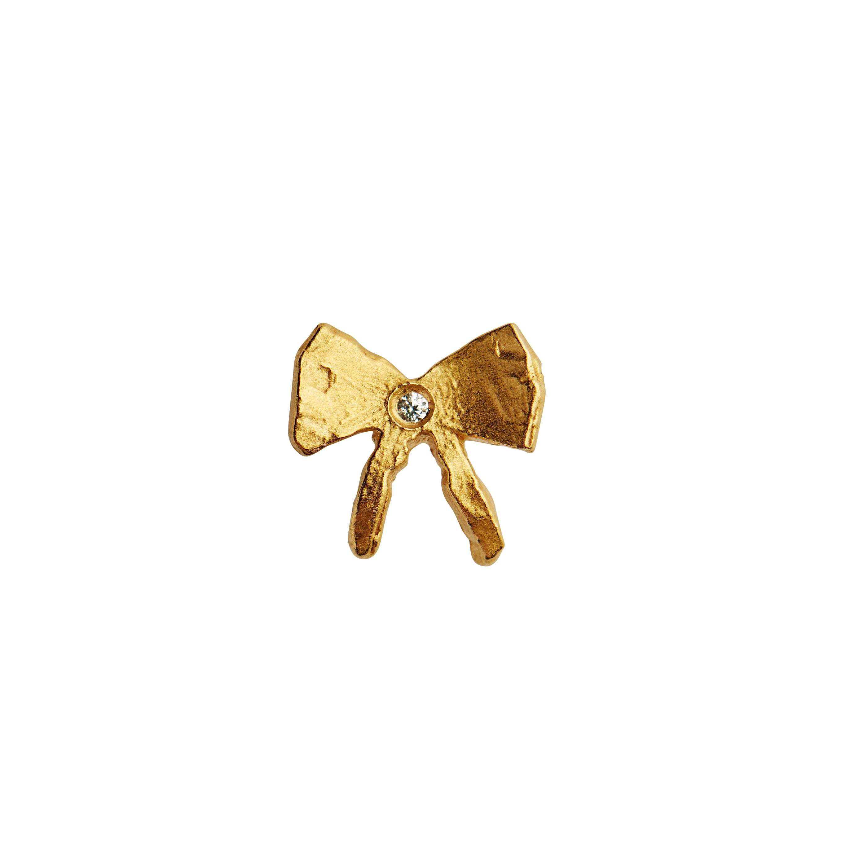Petit Bow ørering - forgyldt